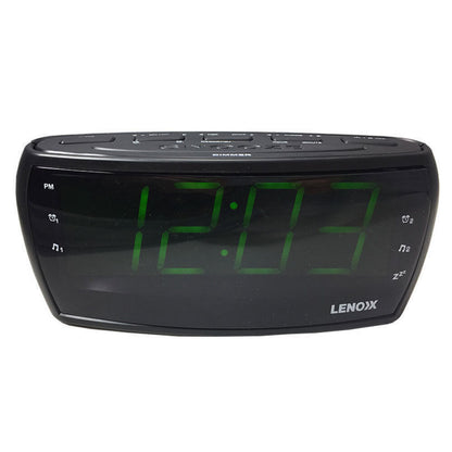 Lenoxx CR85 Alarm Clock Radio - back view