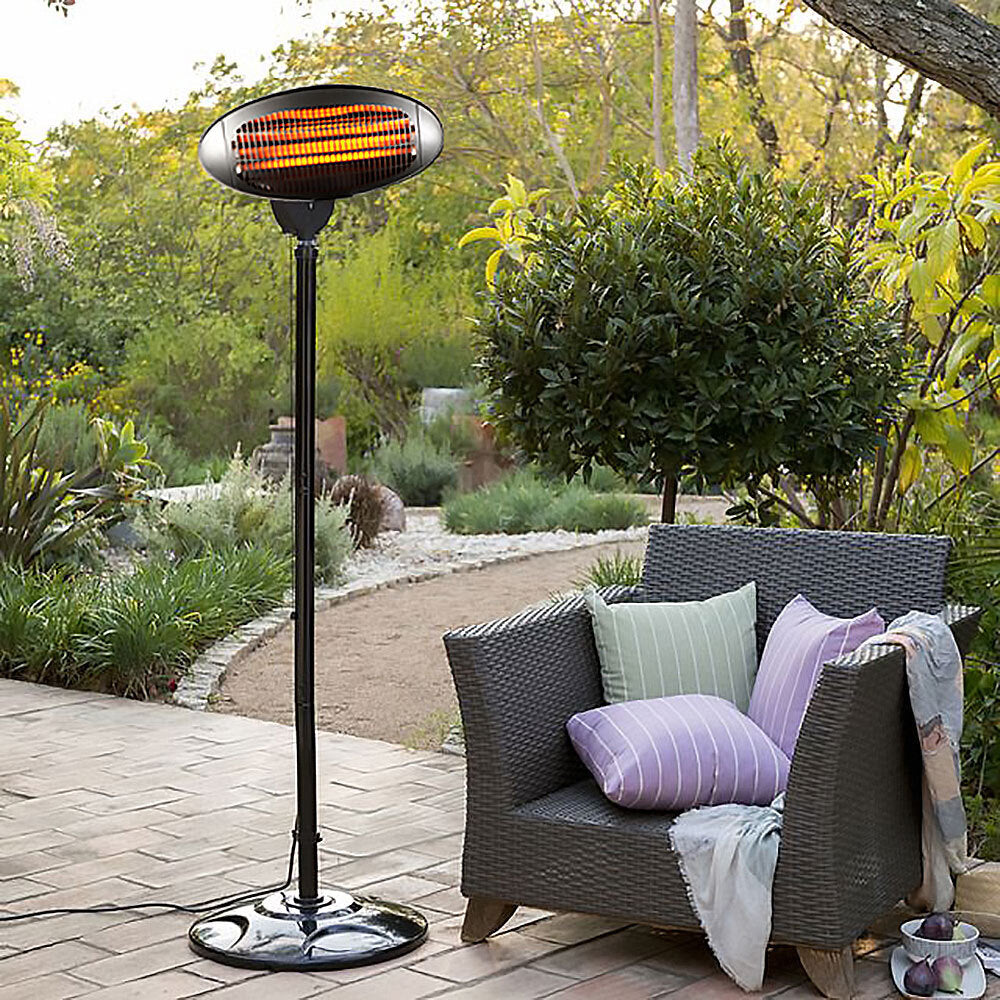Lenoxx outdoor patio heater base and height adjustment detail