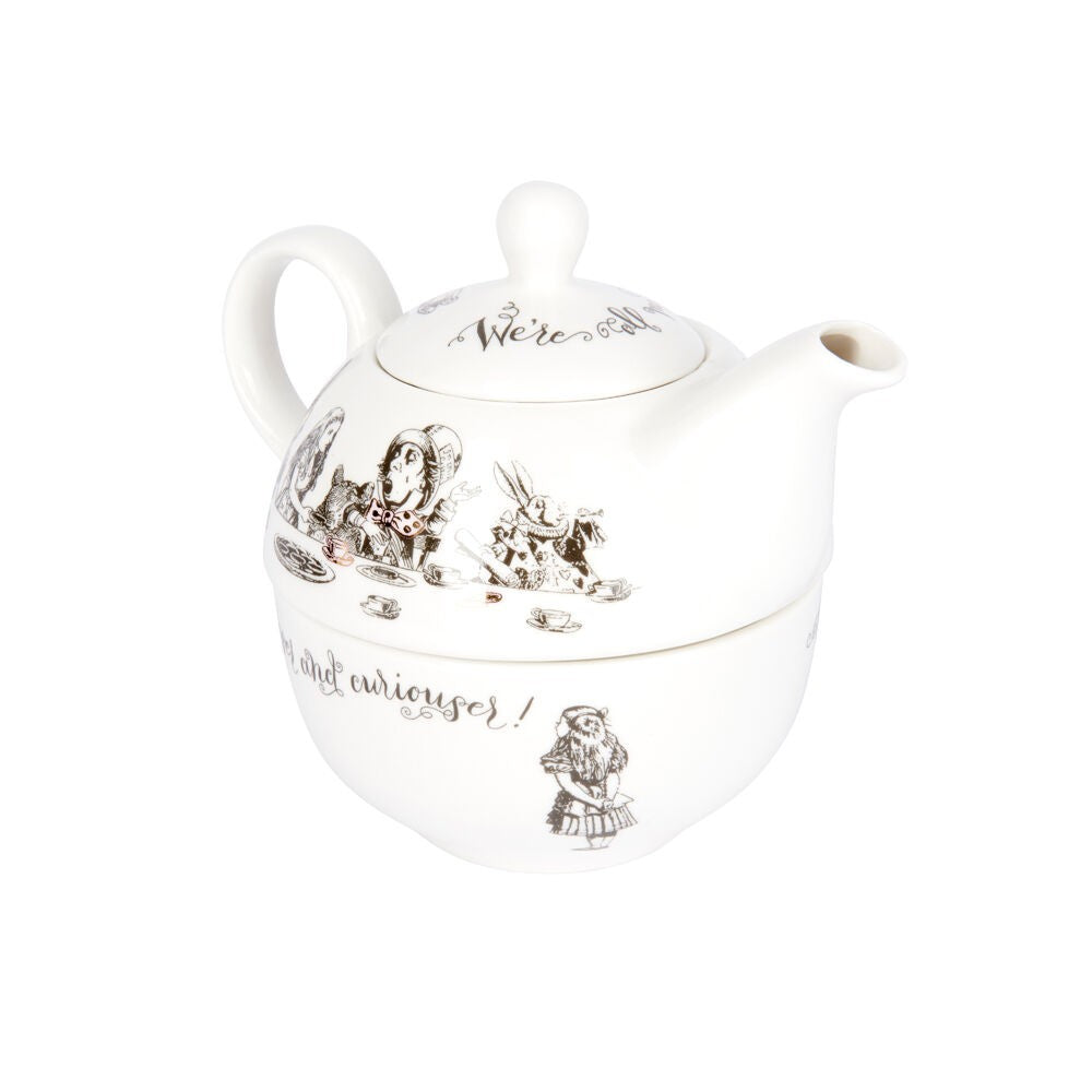 Mikasa Alice in Wonderland teapot illustration detail