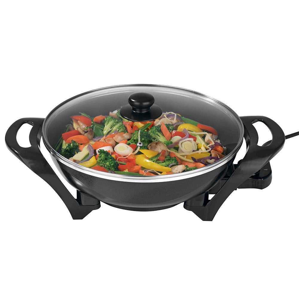 Lenoxx electric wok lid and control detail