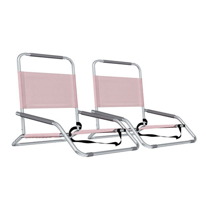 Havana Outdoors dusty rose beach chair side view