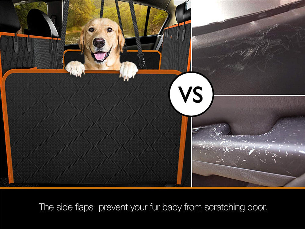 Pet seat cover zip mesh viewing window