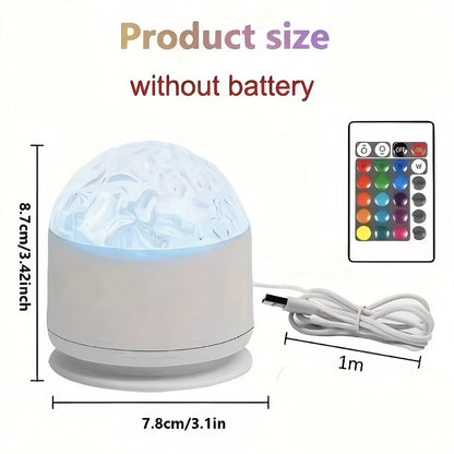 Galaxy projector USB power and dimensions