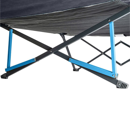 Quest Crossbow 1 stretcher bed set up at camp