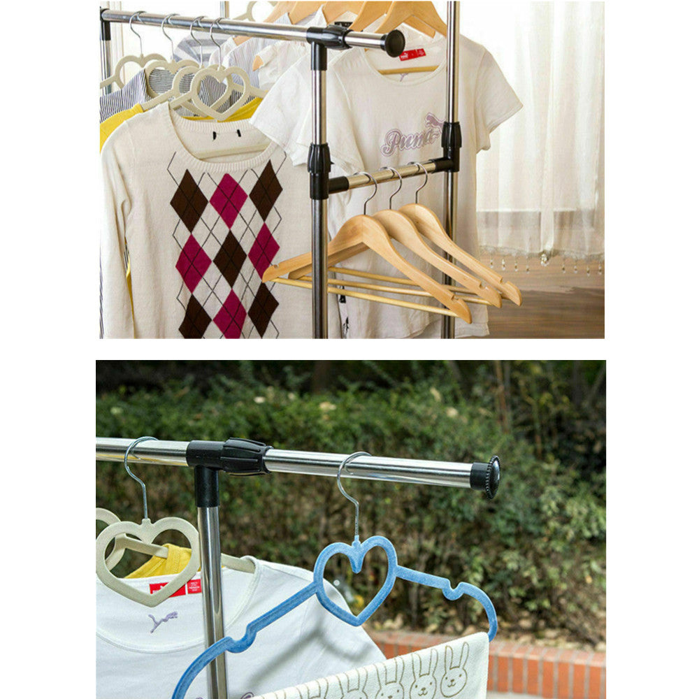 Clothes rack height adjustment detail