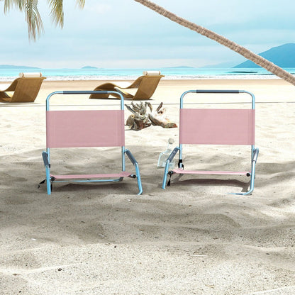 Havana Outdoors folding beach chairs dusty rose second view