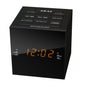 Akai Cube Alarm Clock Radio AM FM Black - front view