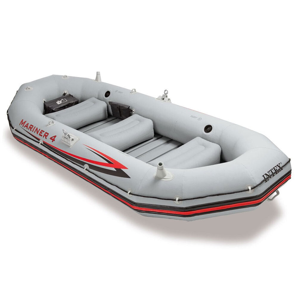 Intex Mariner 4 328cm Inflatable Fishing Boat with Oars and Carry Bag