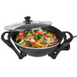 Lenoxx 4.5L 1500W non-stick electric wok in black