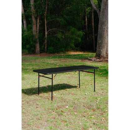 Wildtrak bi-fold camping table set up side view