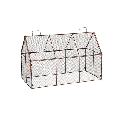 A.Fresco Wire Mesh Vegetable Garden Bed Cloche Cover/Cage 113.5x72.5cm Brown