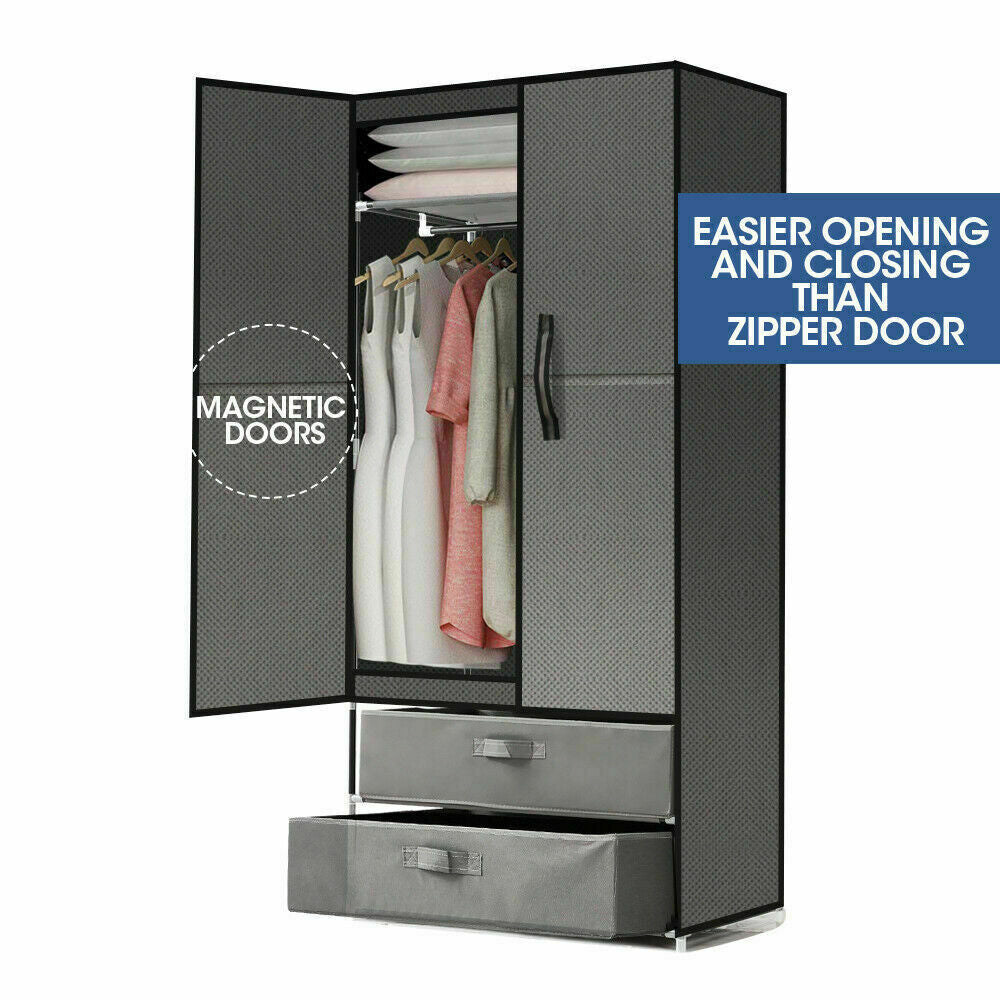 Portable wardrobe steel frame connectors