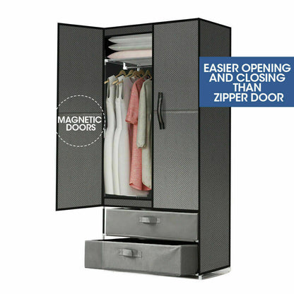 Portable wardrobe steel frame connectors