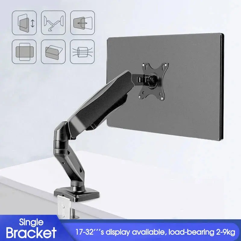 Monitor Arm Desk Mount Single 13‑27" Adjustable LED Screen Holder Bracket OZAB