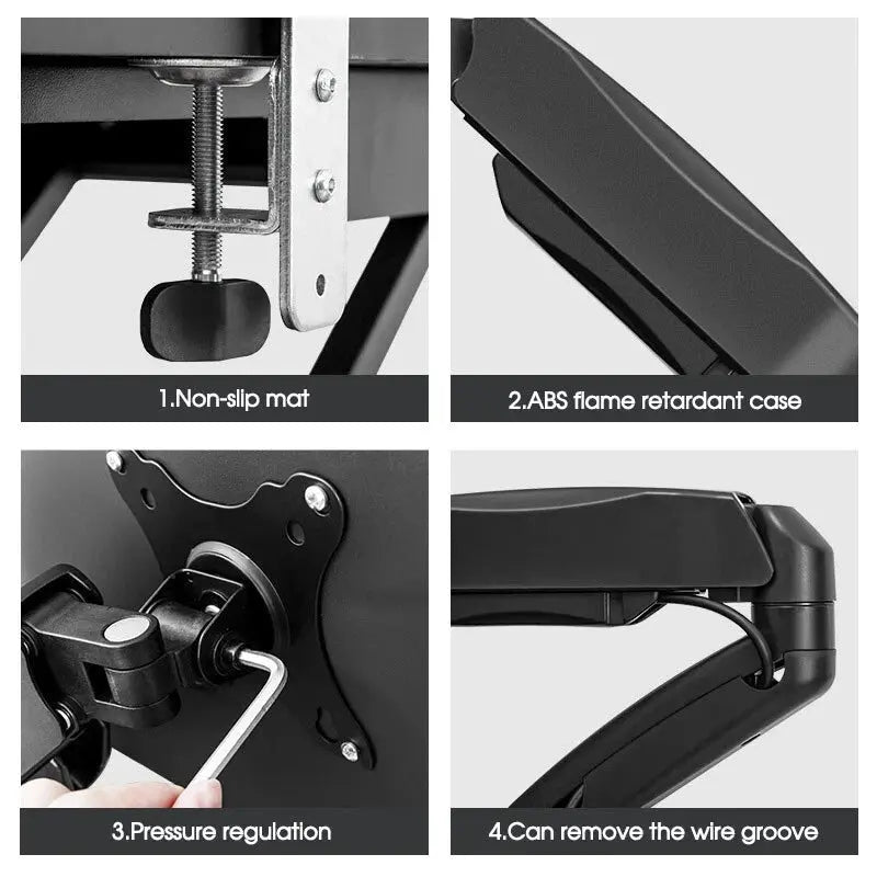 Monitor Arm Desk Mount Single 13‑27" Adjustable LED Screen Holder Bracket OZAB