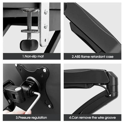 Monitor Arm Desk Mount Single 13‑27" Adjustable LED Screen Holder Bracket OZAB