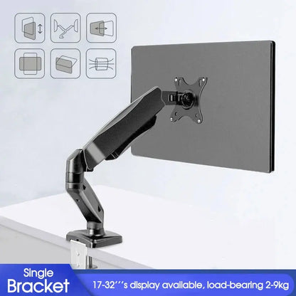 Monitor Arm Desk Mount Single 13‑27" Adjustable LED Screen Holder Bracket OZAB