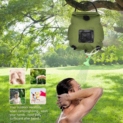 20L Solar Camp Shower Bag Portable Outdoor Heating Water Pipe Camping Hiking OZAB