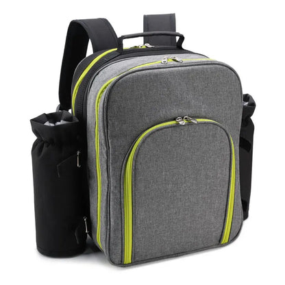 4‑Person Picnic Backpack Set – Cutlery, Wine Glasses, Plates & Insulated Cooler OZAB