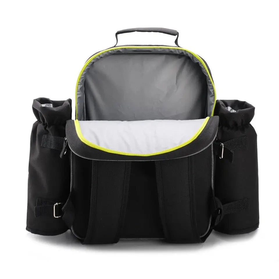 4‑Person Picnic Backpack Set – Cutlery, Wine Glasses, Plates & Insulated Cooler OZAB