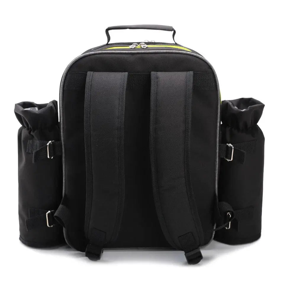 4‑Person Picnic Backpack Set – Cutlery, Wine Glasses, Plates & Insulated Cooler OZAB
