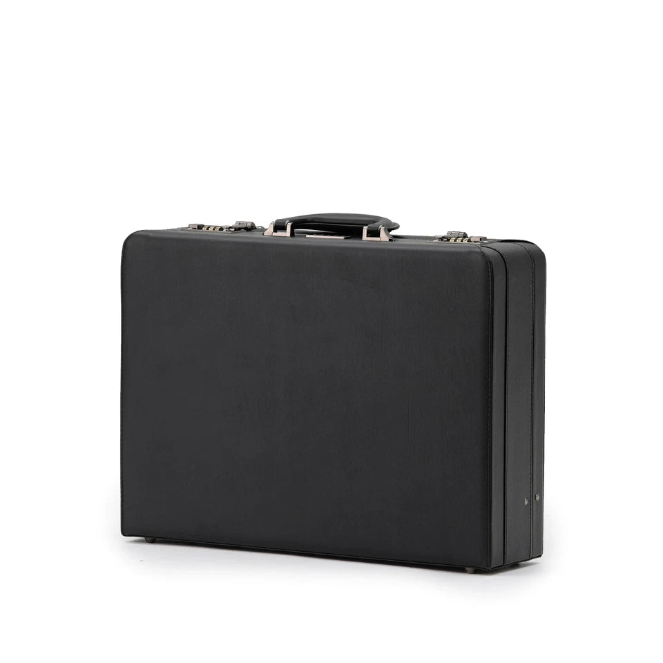 Tosca Hard Case Business Briefcase Bag – Combination Lock, Multiple Compartments | Black
