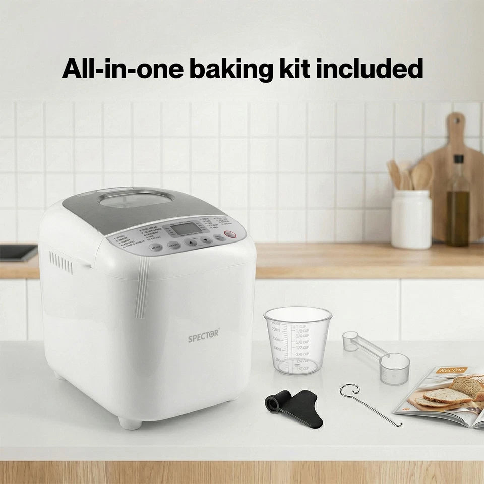 Spector Automatic Bread Maker | 12 Programs | Non-Stick Pan | Gluten-Free Option Spector Av8Store