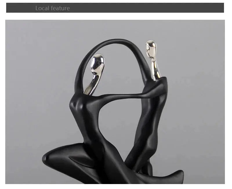 Nordic Dancing Couple | 2x Resin Figurines | Modern Art Home Decor Living Room Statue AEX