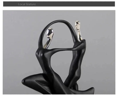 Nordic Dancing Couple | 2x Resin Figurines | Modern Art Home Decor Living Room Statue AEX