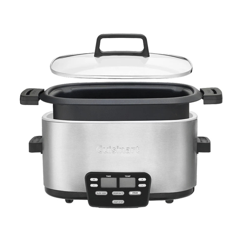 Cuisinart Cook Central 3-in-1 Multicooker 5.7L – Slow Cook, Sauté & Steam | Stainless Steel | 1350W