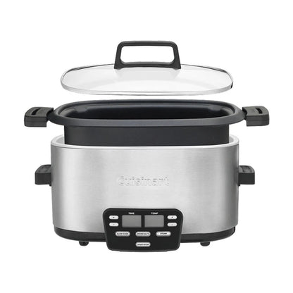 Cuisinart Cook Central 3-in-1 Multicooker 5.7L – Slow Cook, Sauté & Steam | Stainless Steel | 1350W