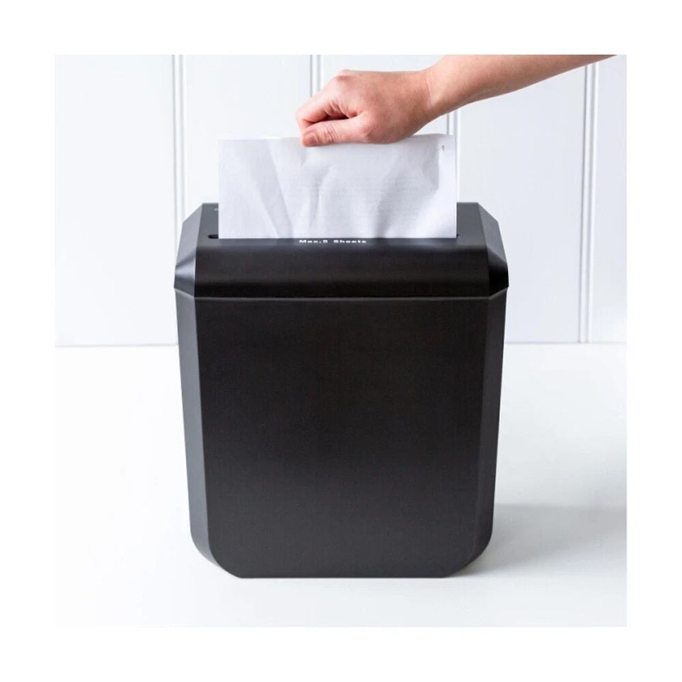 Lenoxx Paper Shredder – 180W, 5-Sheet A4 Capacity & 10L Bin | Home & Office | Black KGS Av8Store