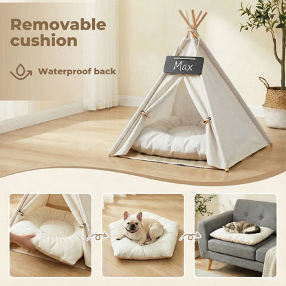 Pawz Pet Tent Bed – Cozy Indoor House for Cats, Puppies & Small Dogs | Washable Cushion GPG Av8Store
