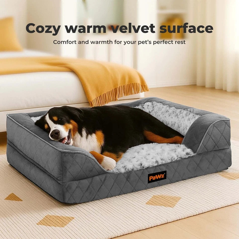 Pawz Orthopedic Pet Bed XL | Memory Foam Dog Cushion | Calming Washable Mat | Large & Giant Breeds GPG Av8Store