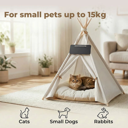 Pawz Pet Tent Bed – Cozy Indoor House for Cats, Puppies & Small Dogs | Washable Cushion GPG Av8Store