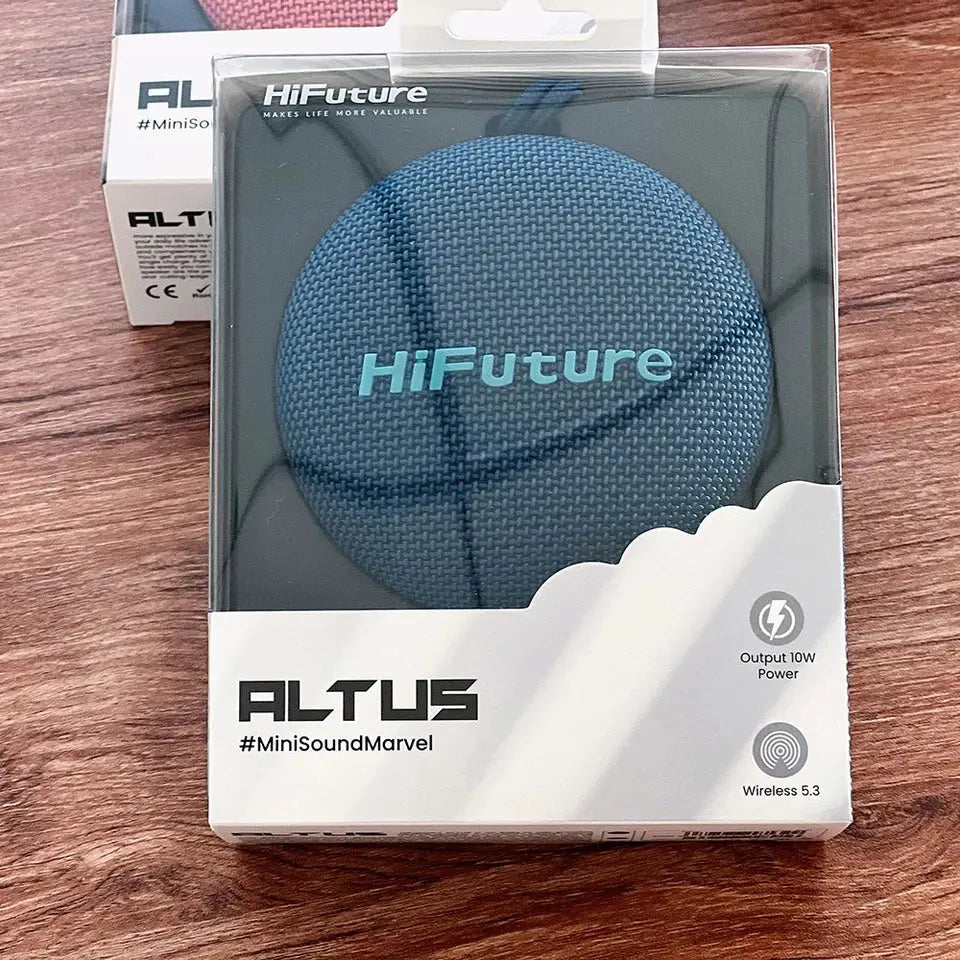HiFuture Altus 10W Portable Wireless Bluetooth Speaker – LED Lights, Blue | 8hr Playtime KGS