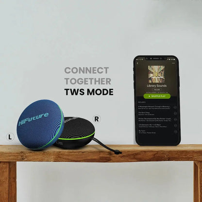 HiFuture Altus 10W Portable Wireless Bluetooth Speaker – LED Lights, Blue | 8hr Playtime KGS