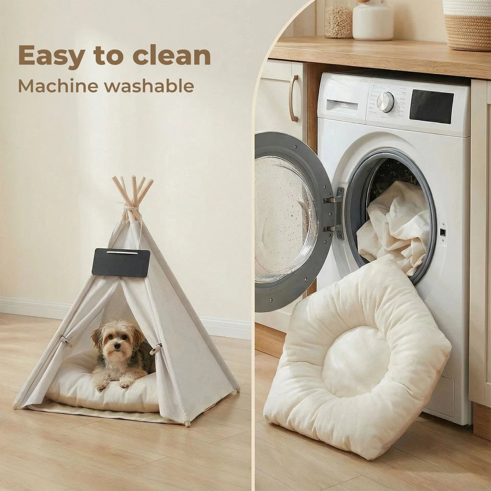 Pawz Pet Tent Bed – Cozy Indoor House for Cats, Puppies & Small Dogs | Washable Cushion GPG Av8Store