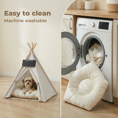 Pawz Pet Tent Bed – Cozy Indoor House for Cats, Puppies & Small Dogs | Washable Cushion GPG Av8Store