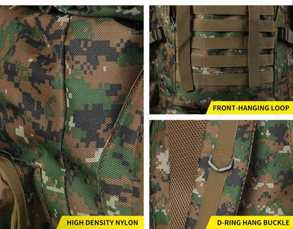 Slimbridge 80L Military Tactical Backpack | Waterproof Oxford | Hiking Camping Rucksack | Camo GPG Av8Store