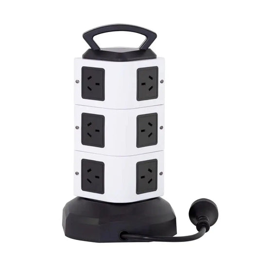 Lenoxx 10‑Outlet Power Tower Board w/ 4 USB Fast‑Charging Ports – PT1010 Surge‑Safe KGS