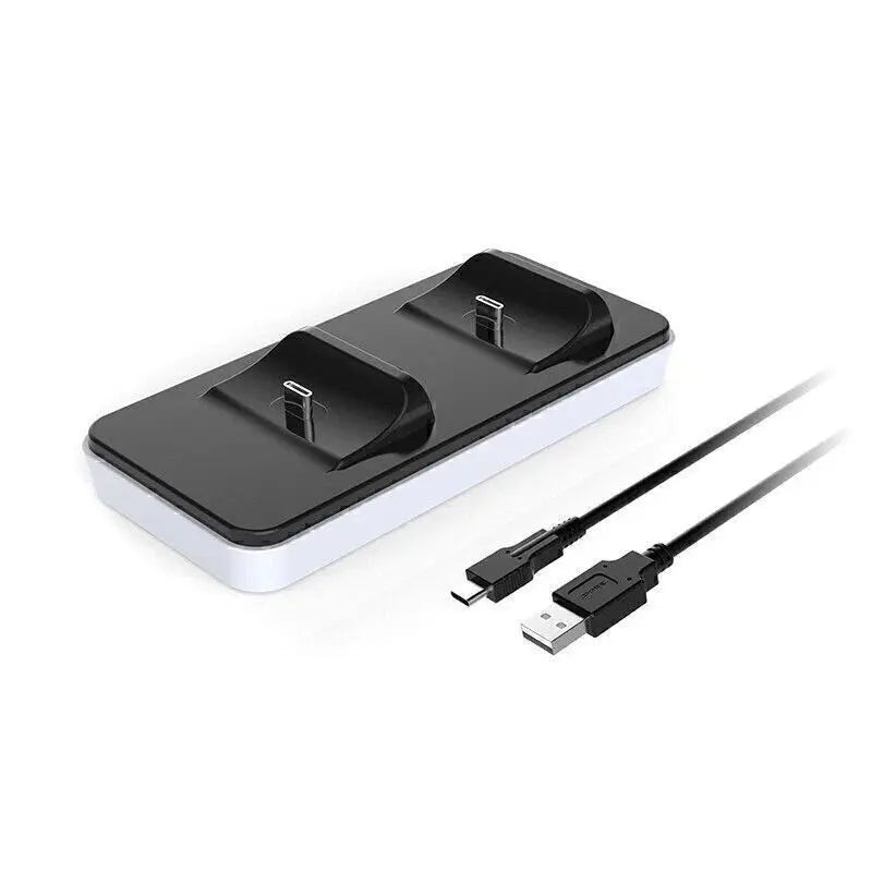 PS5 Dual Controller Charger Dock Station – Dual USB Fast Charging Stand for PlayStation 5 OZAB