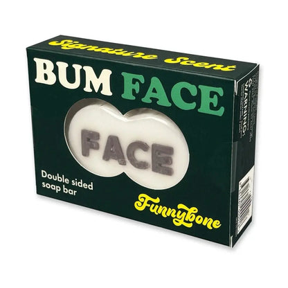 Funnybone Double‑Sided Bum Face Novelty Scented Soap | 2‑Pack Brown/White KGS