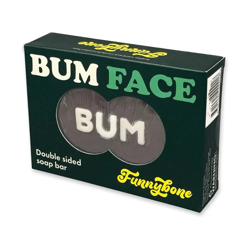 Funnybone Double‑Sided Bum Face Novelty Scented Soap | 2‑Pack Brown/White KGS