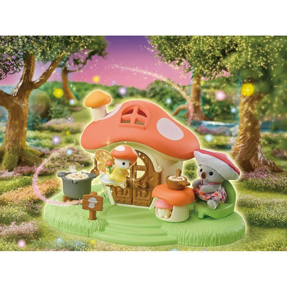 Sylvanian Families Fairy Mushroom House 17-Piece Playset with Julie the Koala Baby