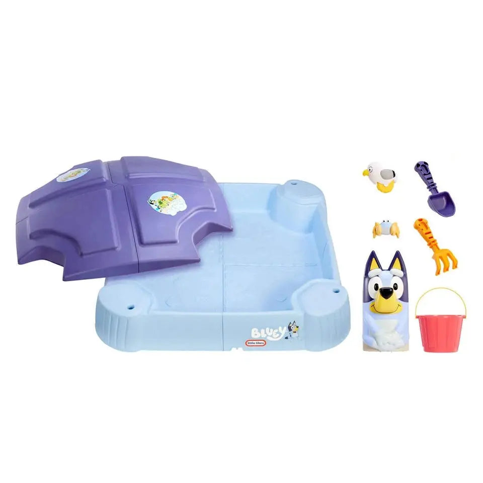 Little Tikes Bluey Beach Day Sandbox | Outdoor Sandpit Toy w/6 Accessories 1y+ AEX