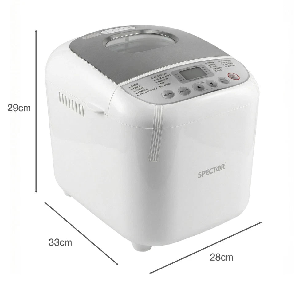 Spector Automatic Bread Maker | 12 Programs | Non-Stick Pan | Gluten-Free Option Spector Av8Store