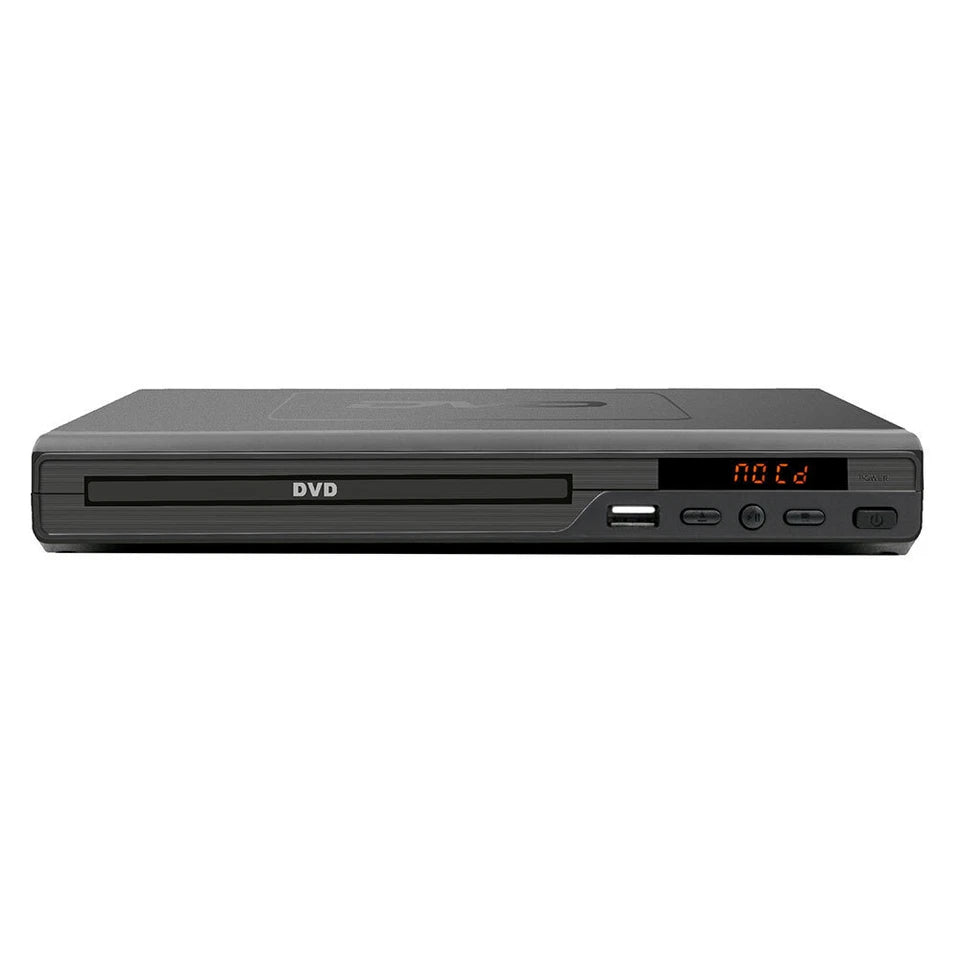 Lenoxx Mini DVD Player – Multi-Region, CD/MP3/USB Playback, RCA Output