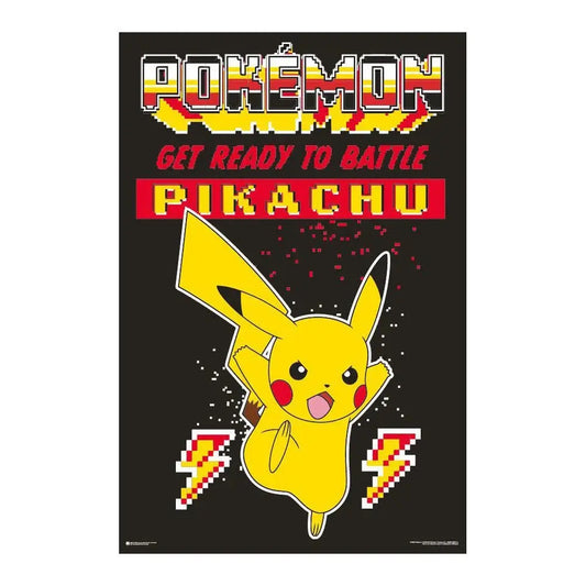Pokemon Pikachu Battle Poster 91.5x61cm Kids Room Wall Art Decor Large Print KGS