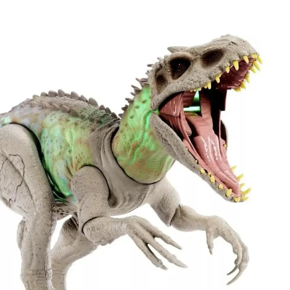 Jurassic World Camouflage N Battle Indominus Rex – Roaring, Chomp & Light‑Up Dino Toy SYNS